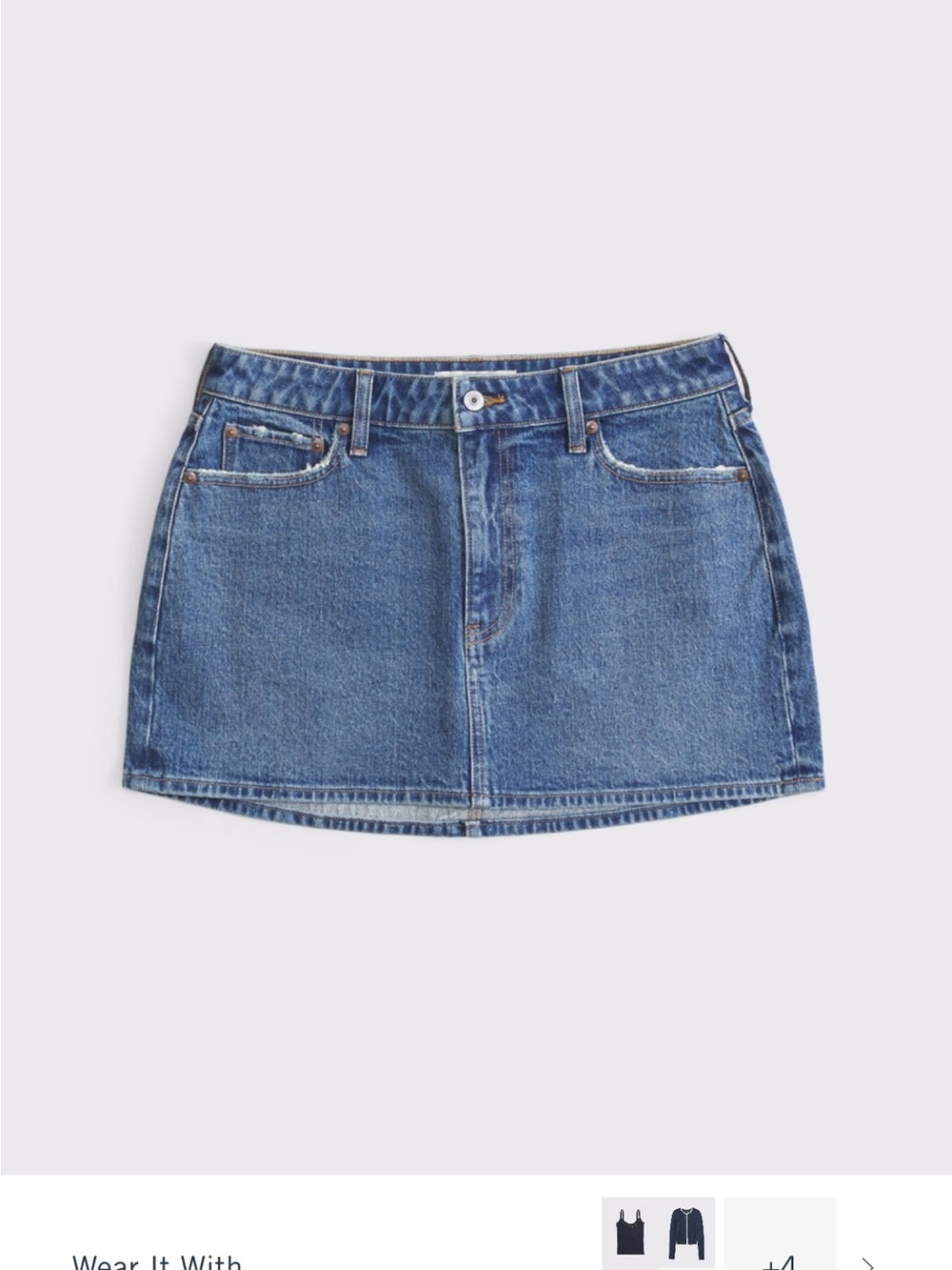 Abercrombie & Fitch Medium Blue Denim Mini Skirt